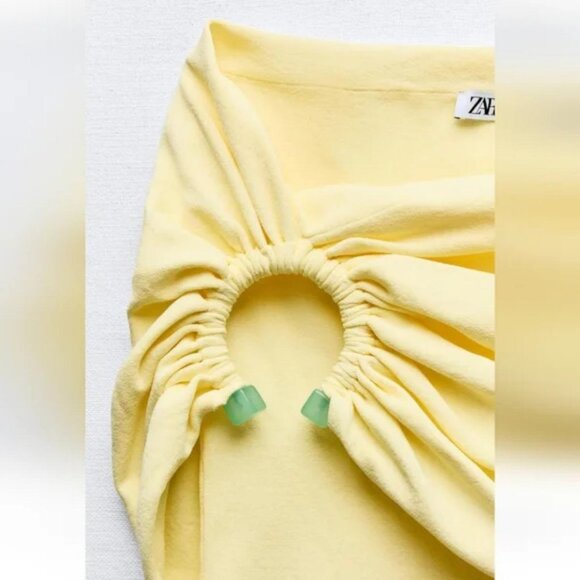 ZARA OFF-THE-SHOULDER BASIC KNIT TOP - Picture 5 of 6